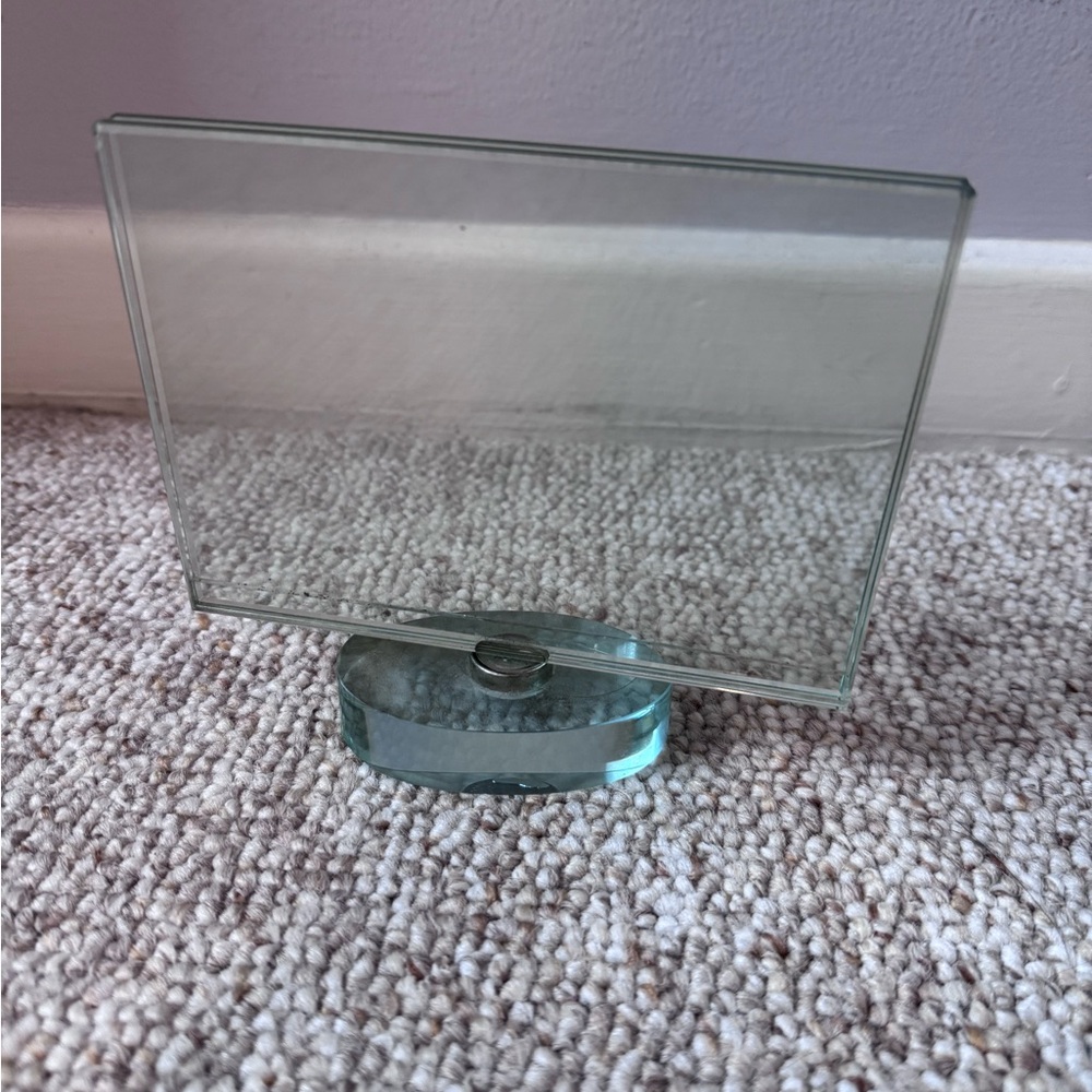 Glass Frame for 4x6” Photo Picture with Rotating Base